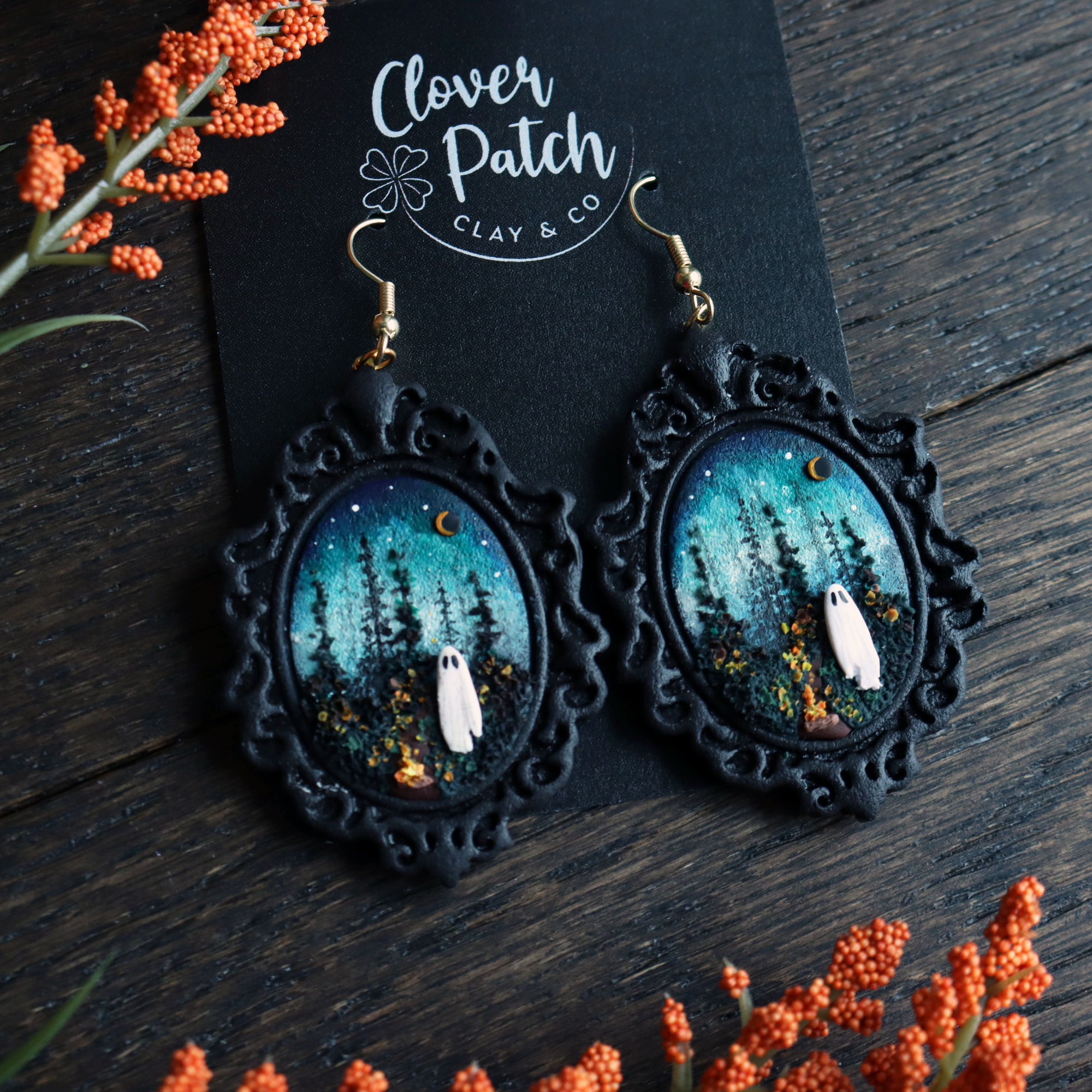 Haunted Ghost Campfire Earrings